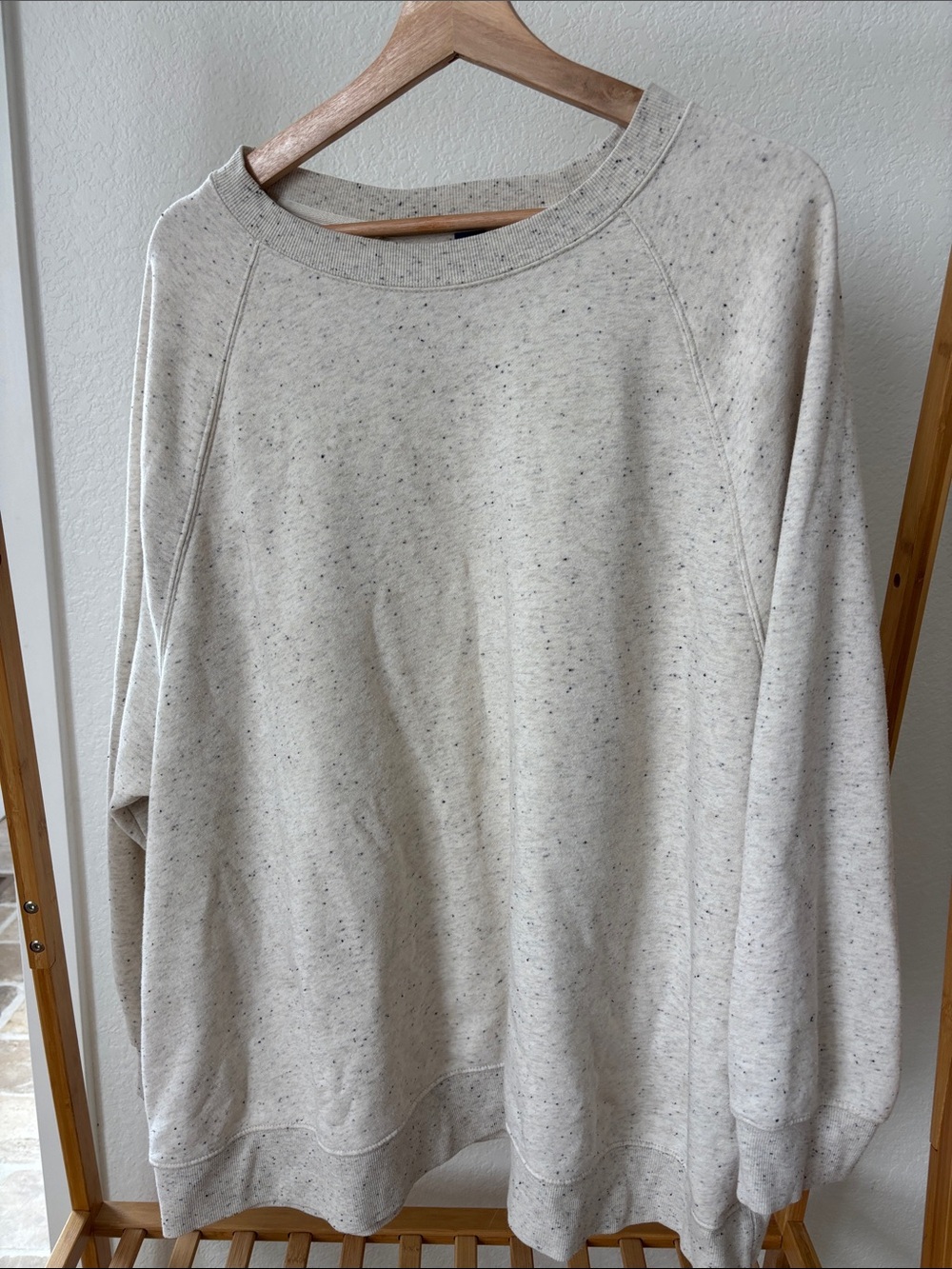 Neutral Speckled Crewneck Sweatshirt